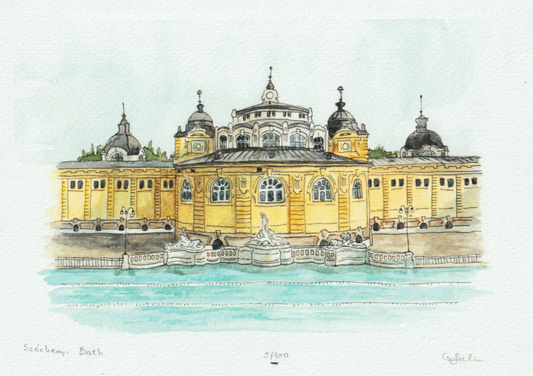 Széchenyi Thermal Bath - A5 print
