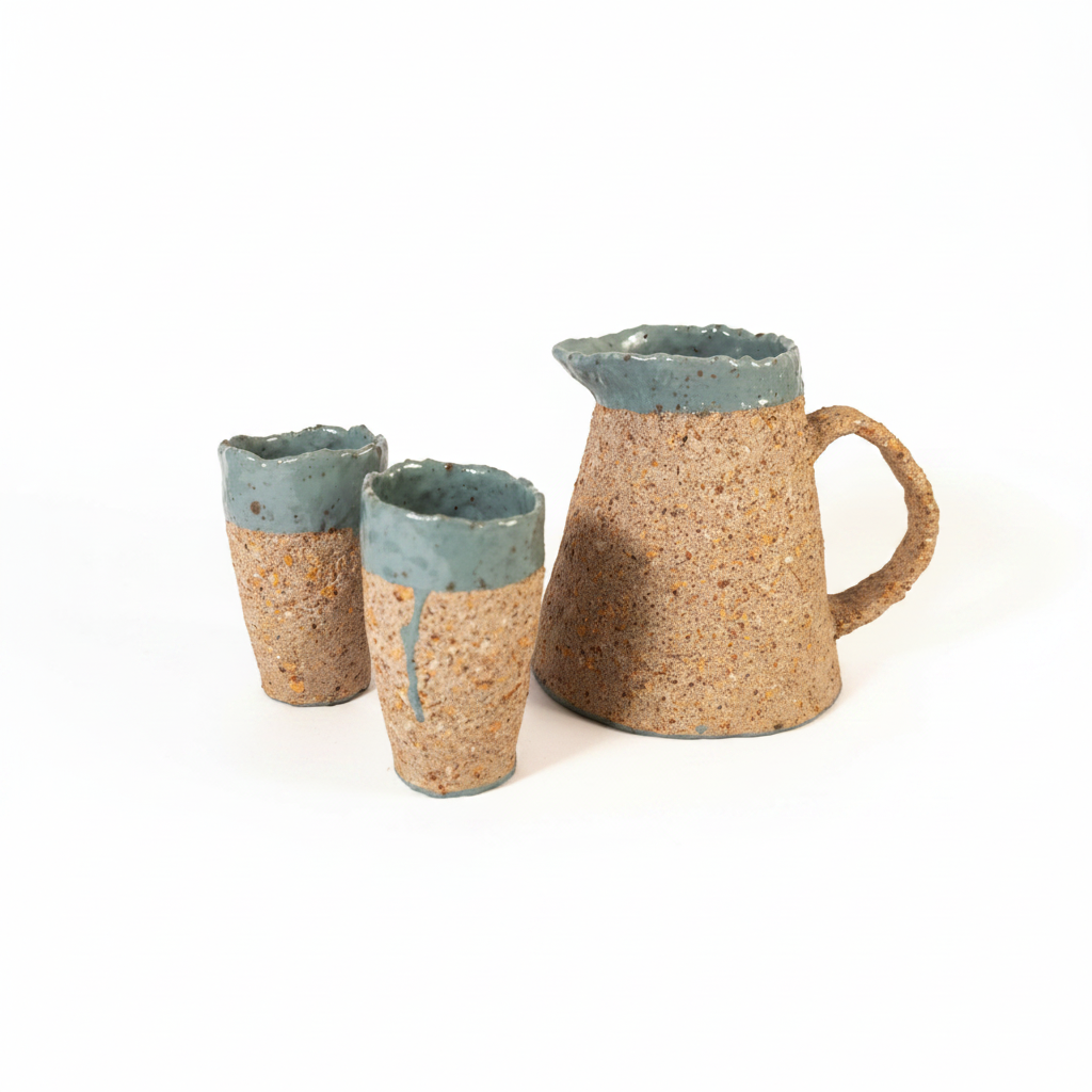 HYBRID blue pitcher with cups