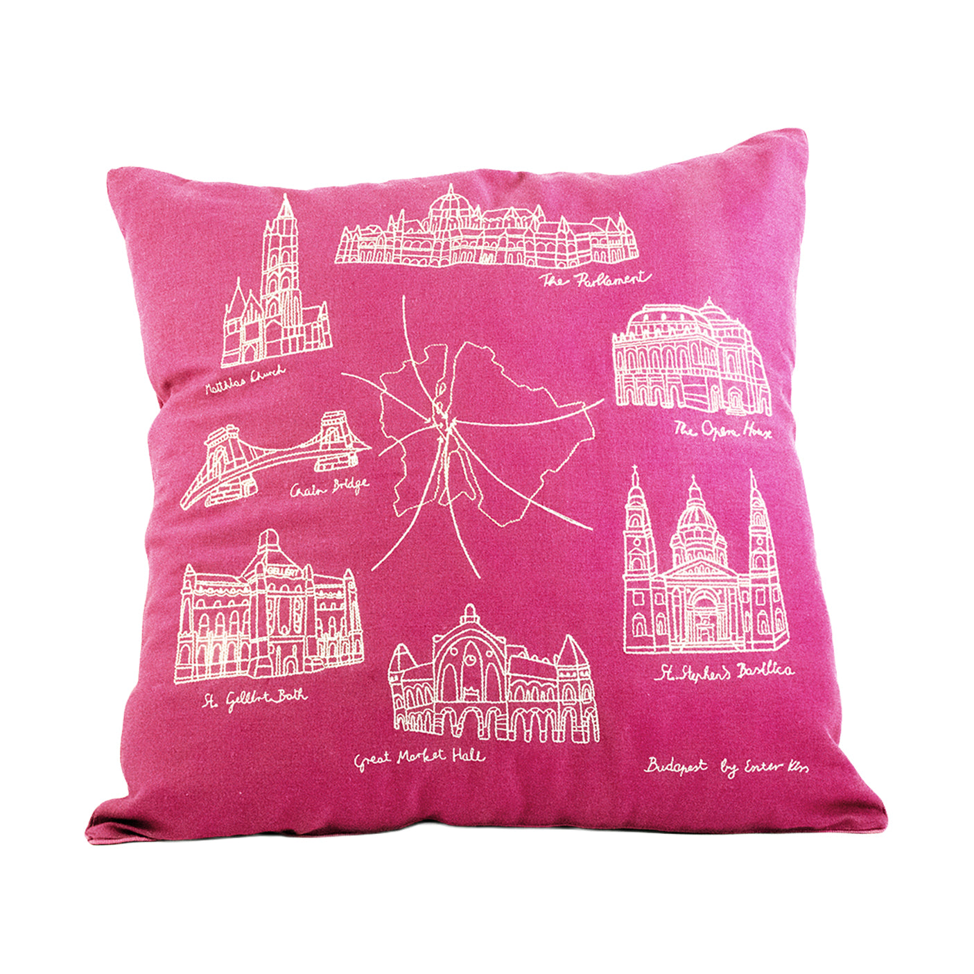 Cushion Cover by Magma - Budapest map