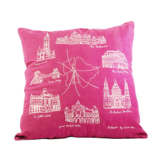 Cushion Cover by Magma - Budapest map