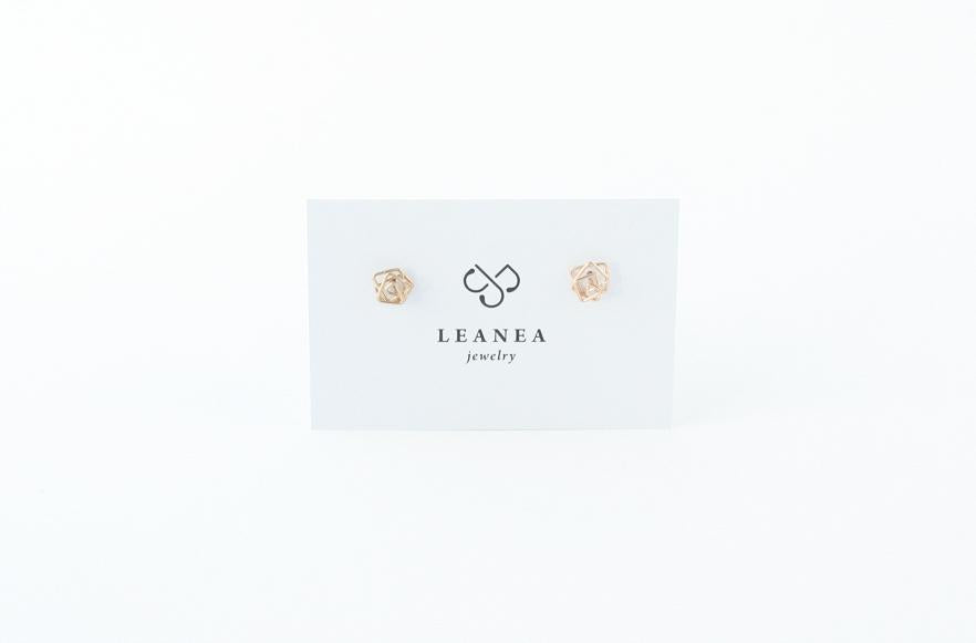 Silver earring rosegold plated