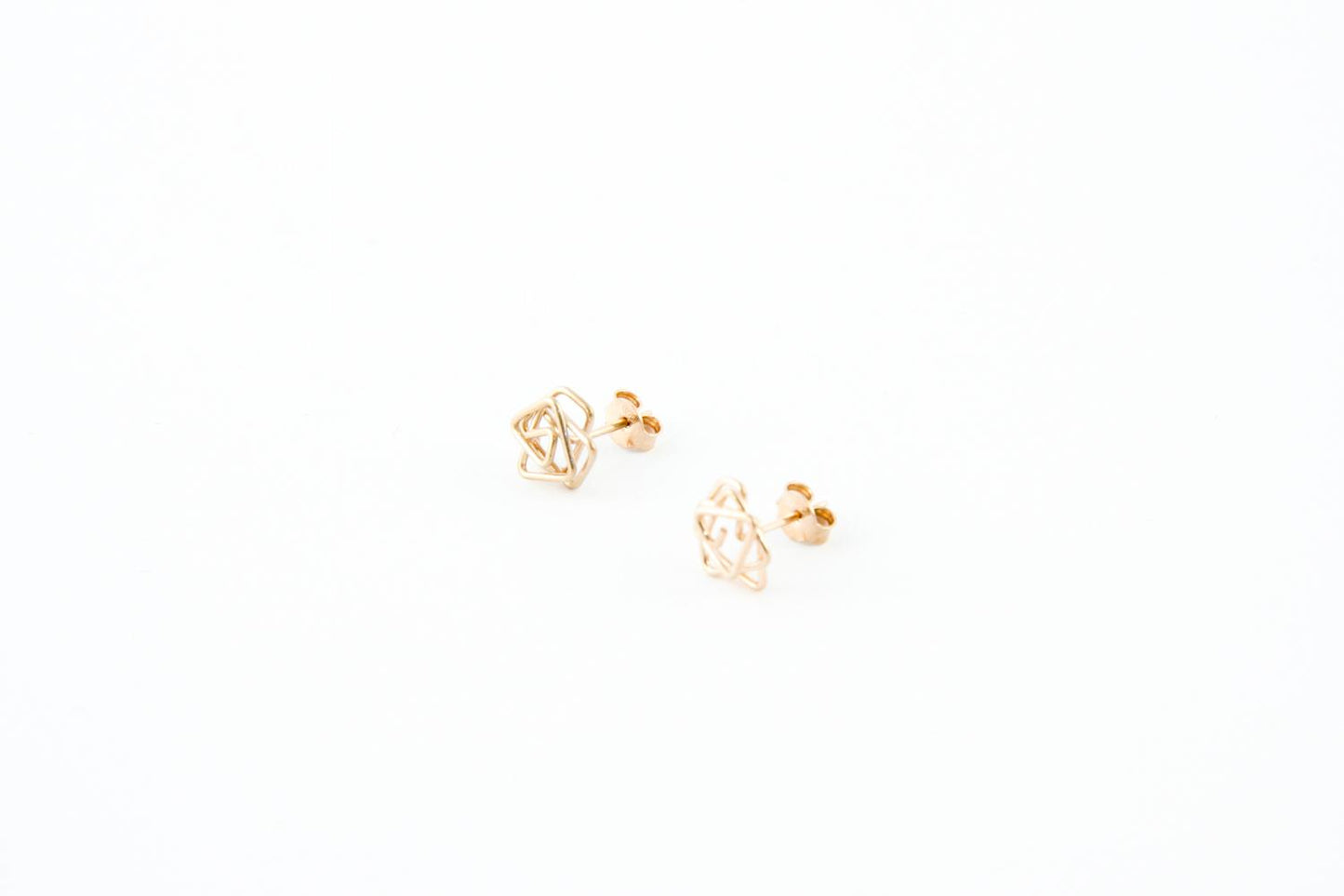 Silver earring rosegold plated