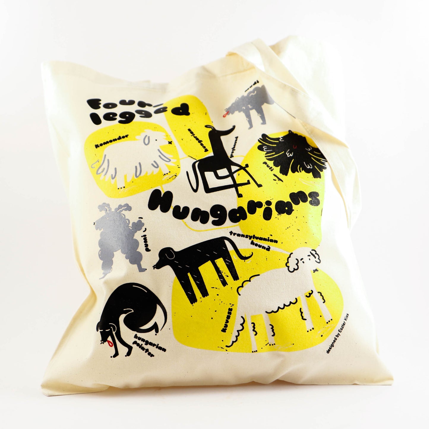 Eszter Kiss x Magma - Four-legged Hungarians canvas bag yellow