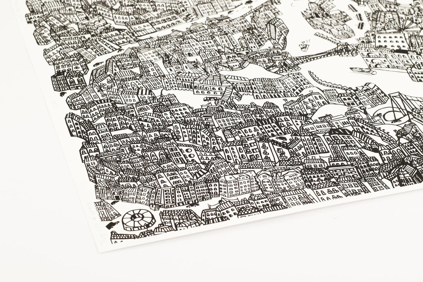 Tiny city of colour - Budapest colouring print - large