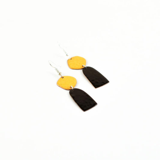 "Petals" enamel earring