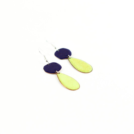 "Petals" enamel earring