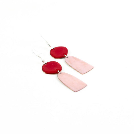 "Petals" enamel earring