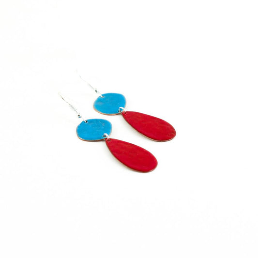 "Petals" enamel earring