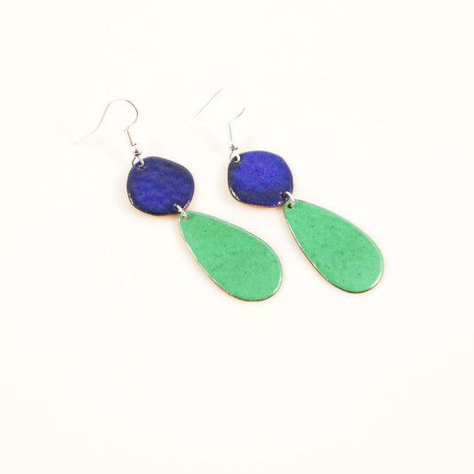 "Petals" enamel earring