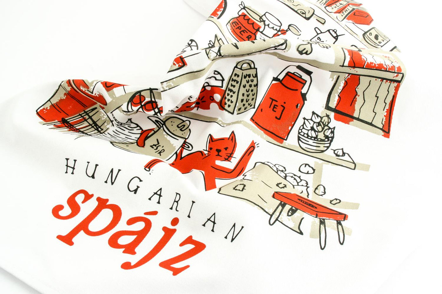 Kiss Eszter x Magma - Hungarian Spájz Tea Towel