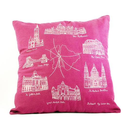 Cushion Cover by Magma - Budapest map